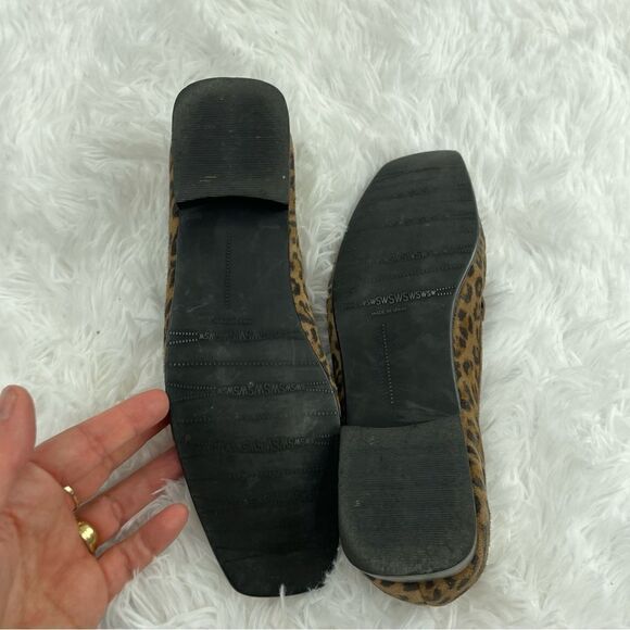 Stuart Weitzman Jeweled Leopard Print Suede Loafers - Picture 10 of 11